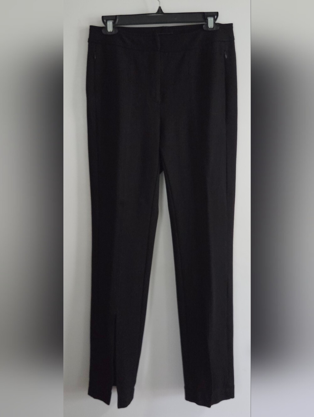Elie Tahari Pants Size 8 Black Split Front Hem Business Casual